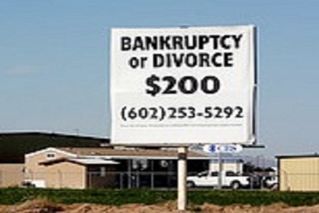 large sign - $200 bankruptcy