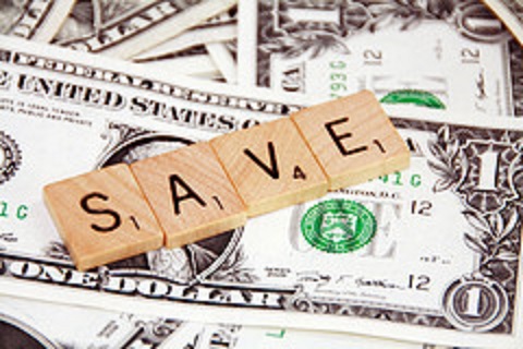 money with save sign