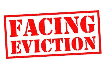 facing eviction sign