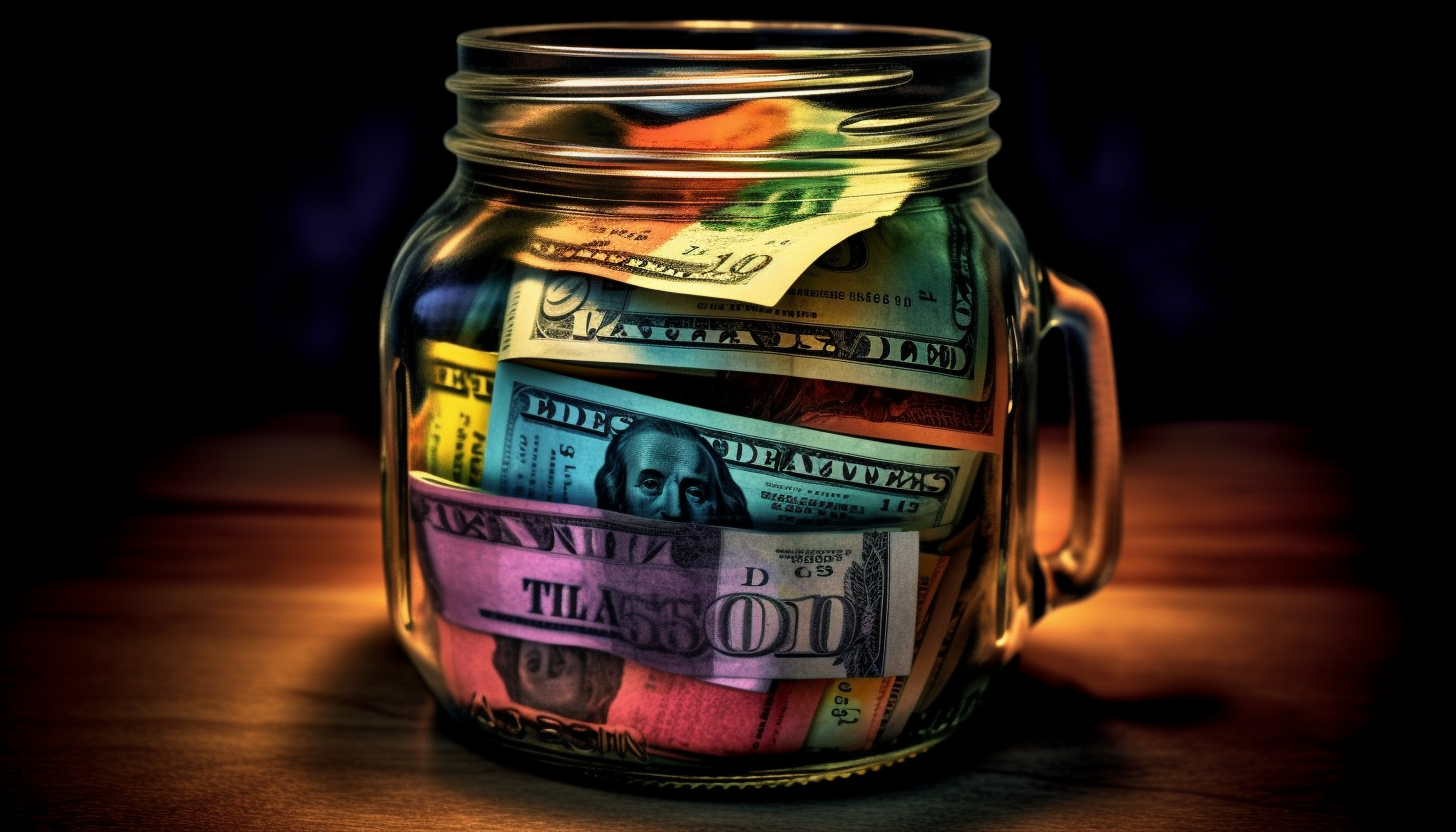 money in a jar