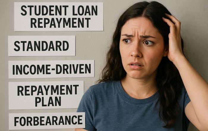 woman confused by student loan options