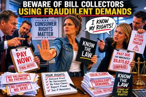 woman standing up to debt collectors becauses she knows the law