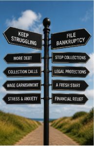 Decisions whether or not to file bankruptcy