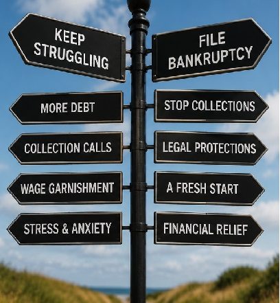 Decisions whether or not to file bankruptcy