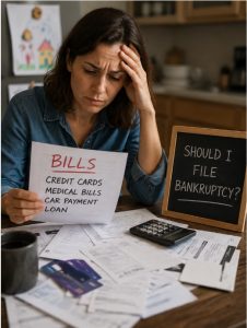 decisions to file or not to file BK woman