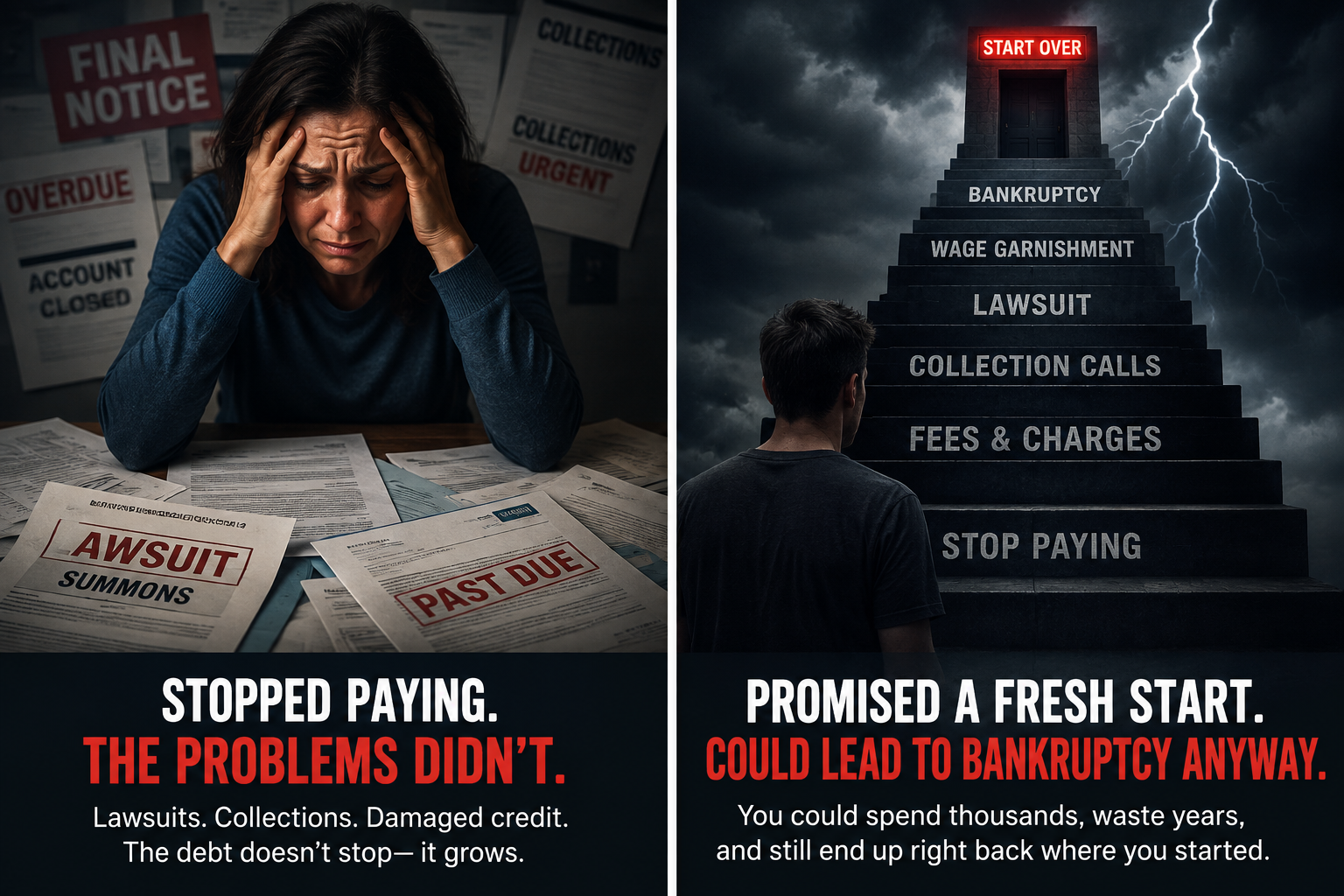problems from using debt settlement